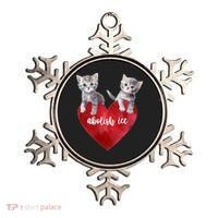 Abolish ICE Valentine Heart Kittens Anti ICE  Ornament thumb 0