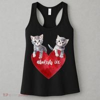 Abolish ICE Valentine Heart Kittens Anti ICE  Women's Tank Top thumb 3
