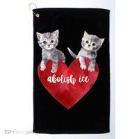 Abolish ICE Valentine Heart Kittens Anti ICE  Golf Towel thumb 0