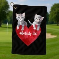 Abolish ICE Valentine Heart Kittens Anti ICE  Golf Towel thumb 1