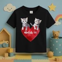 Abolish ICE Valentine Heart Kittens Anti ICE  Toddler T-Shirt thumb 3