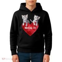 Abolish ICE Valentine Heart Kittens Anti ICE  Kids Hoodie thumb 4