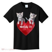 Abolish ICE Valentine Heart Kittens Anti ICE  Kids T-Shirt thumb 0