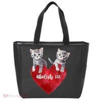 Abolish ICE Valentine Heart Kittens Anti ICE  Tote Bag thumb 0