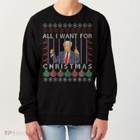 All I Want For Christmas Is Trump In Prison Women's Sweatshirt thumb 0