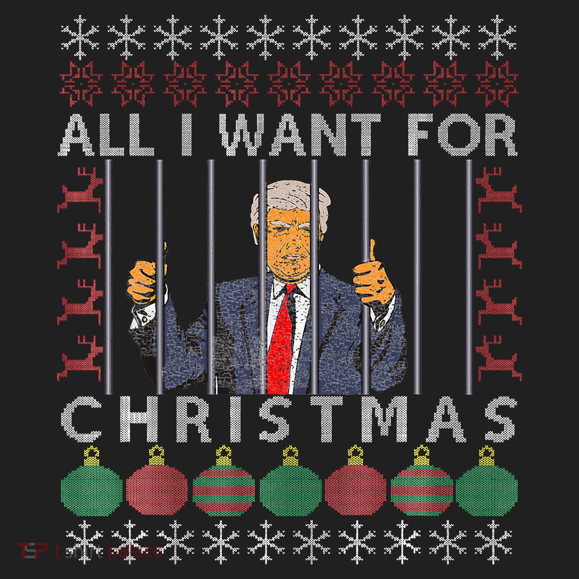 All I Want For Christmas Is Trump In Prison Beanie