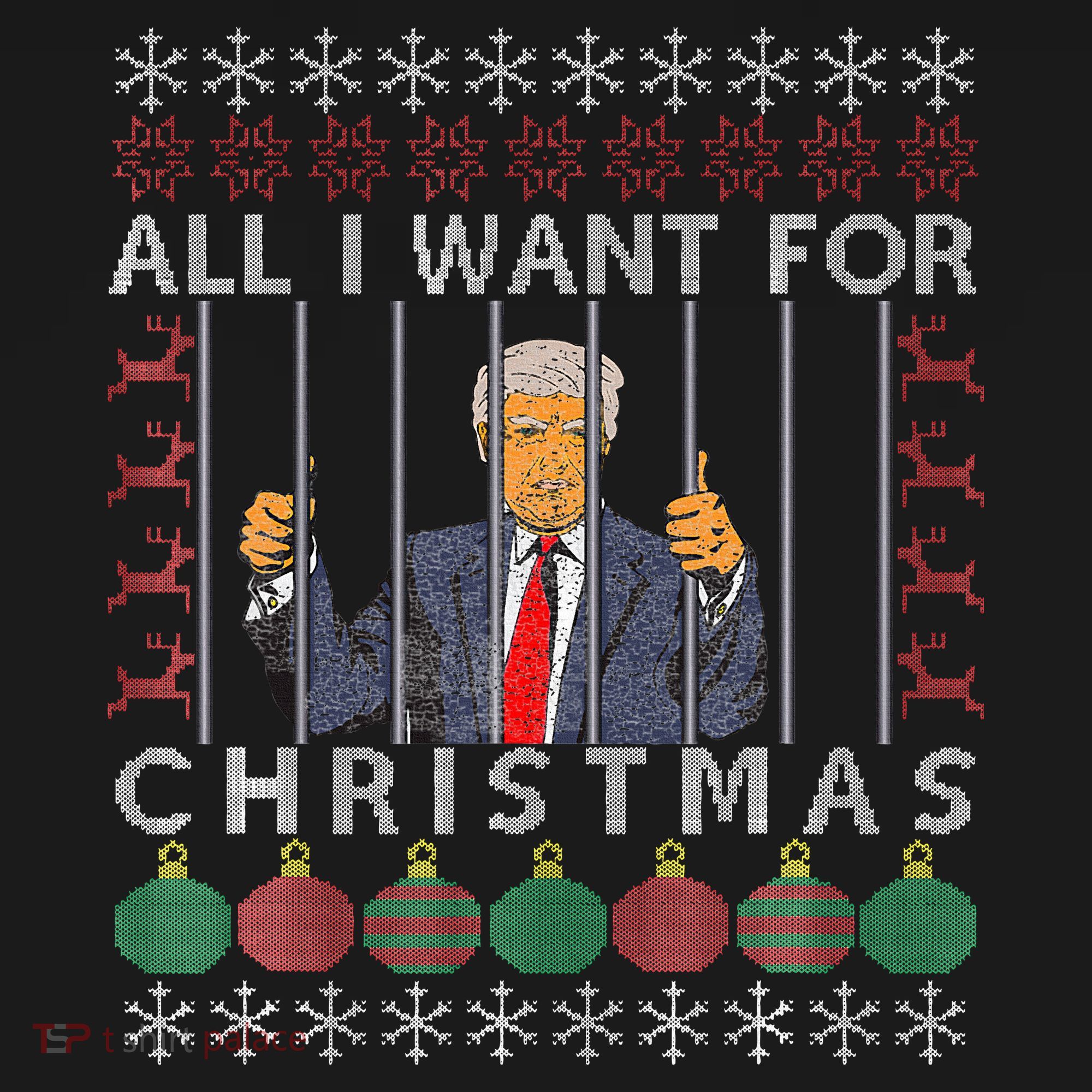 All I Want For Christmas Is Trump In Prison Women's Hoodie