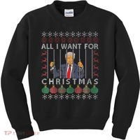 All I Want For Christmas Is Trump In Prison Kids Sweatshirt thumb 0