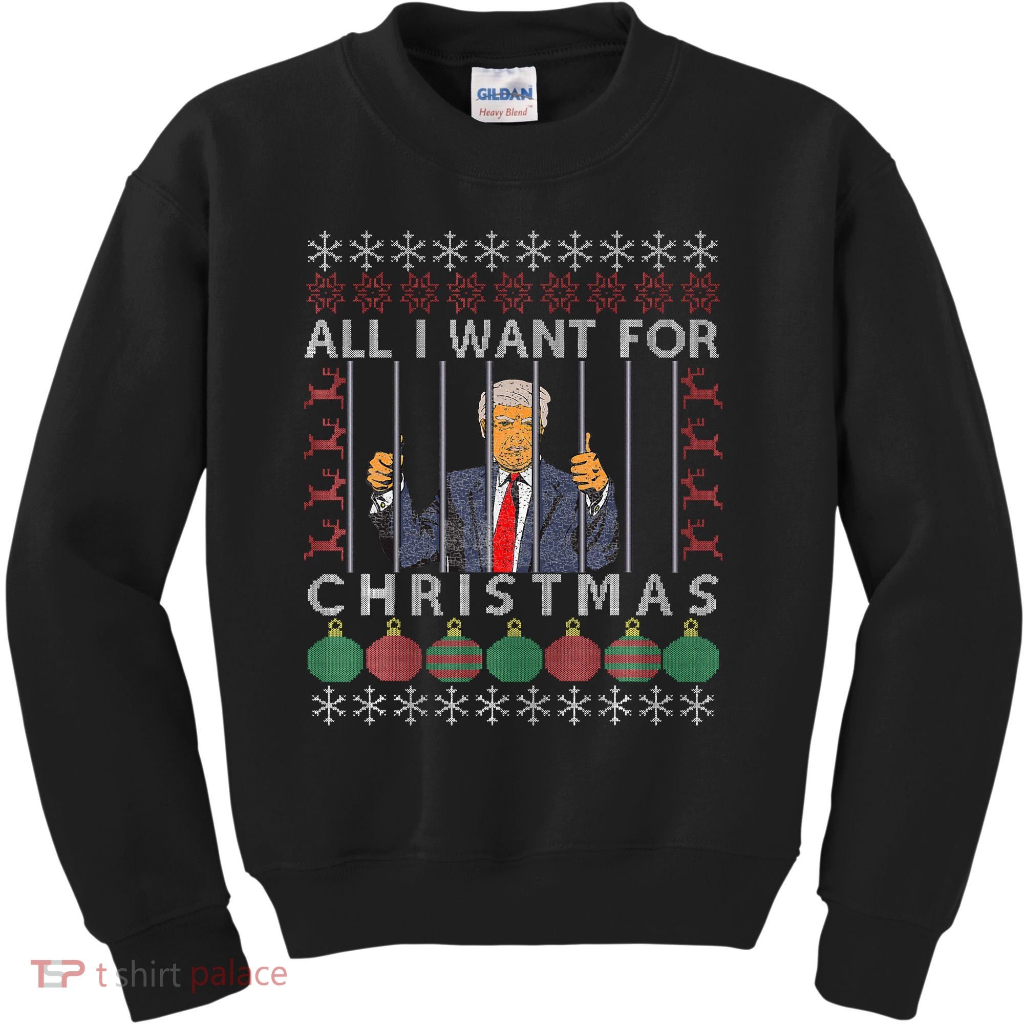 All I Want For Christmas Is Trump In Prison Kids Sweatshirt
