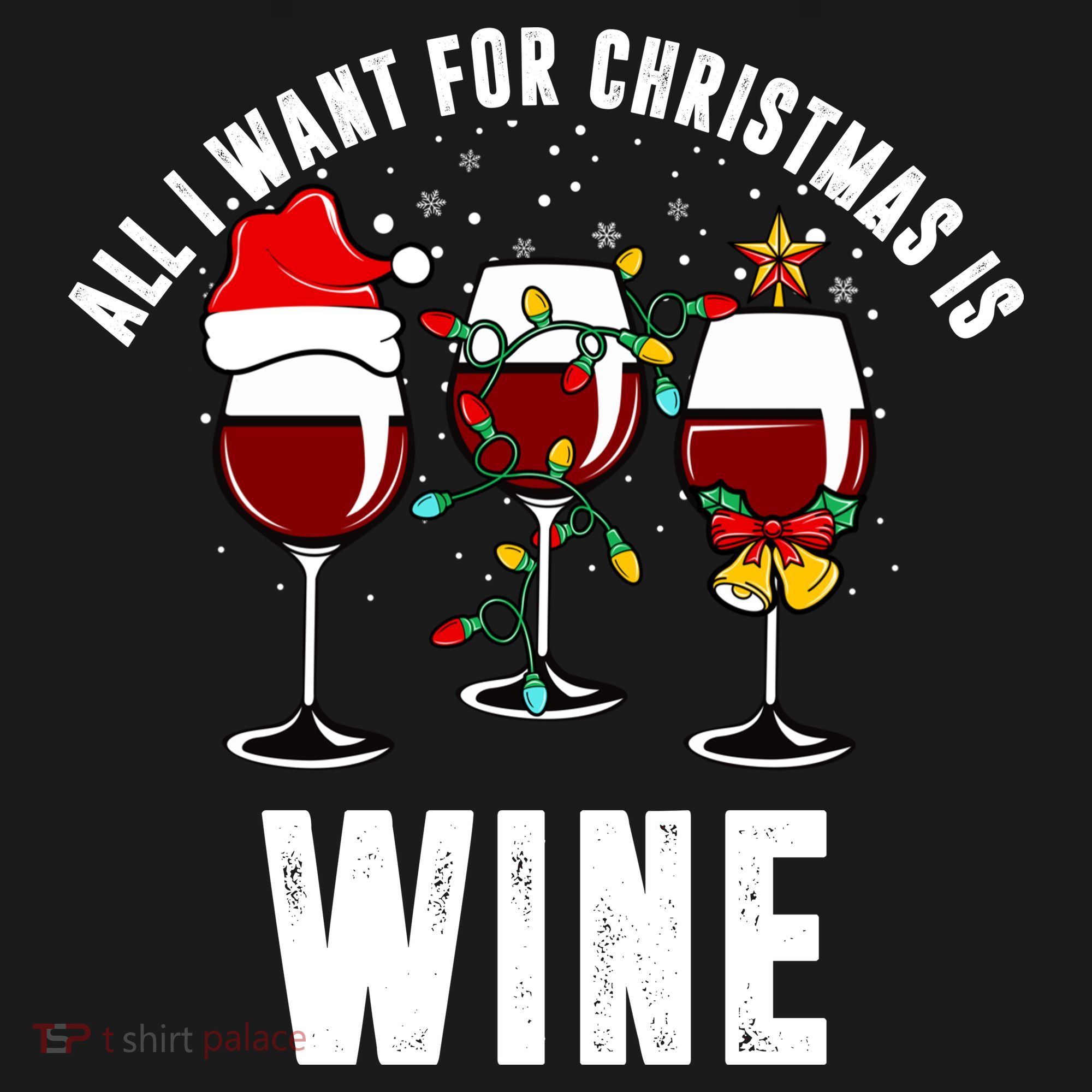 All I Want Christmas Is Wine Long Sleeve Shirt