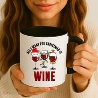 All I Want Christmas Is Wine Coffee Mug thumb 3