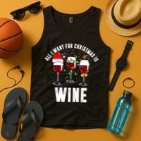 All I Want Christmas Is Wine Tank Top thumb 4