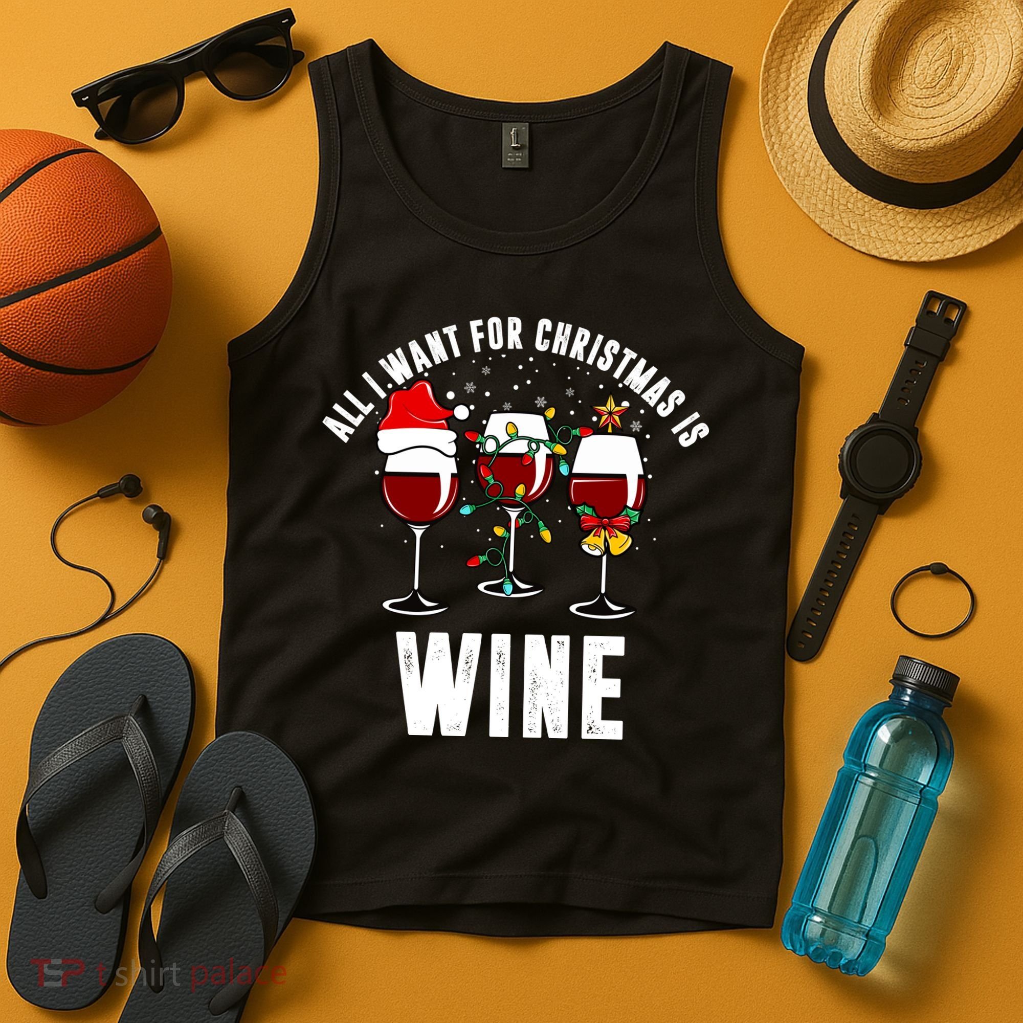 All I Want Christmas Is Wine Tank Top