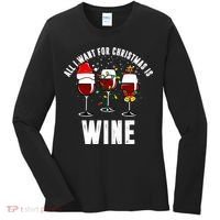 All I Want Christmas Is Wine Women's Long Sleeve Shirt thumb 0