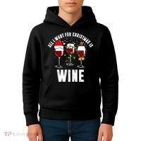 All I Want Christmas Is Wine Kids Hoodie thumb 4