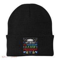 All I Want For Hanukkah Is A New President Fun Xmas Sweater Gift Beanie thumb 0