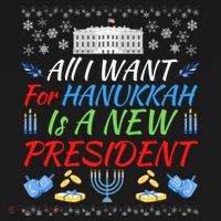 All I Want For Hanukkah Is A New President Fun Xmas Sweater Gift Pajama Set thumb 2