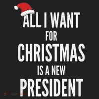 All I Want For Christmas Is A New President Santa Hat Women's Sweatshirt thumb 2