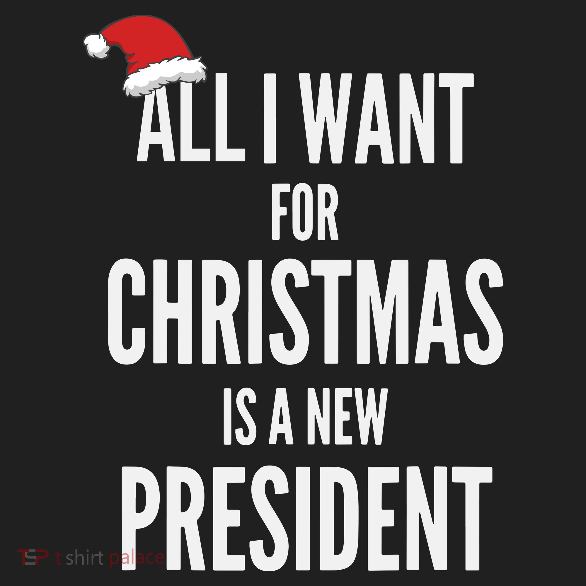 All I Want For Christmas Is A New President Santa Hat Beanie