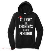 All I Want For Christmas Is A New President Santa Hat Women's Hoodie thumb 0