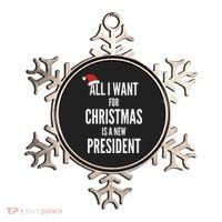 All I Want For Christmas Is A New President Santa Hat Ornament thumb 0