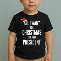 All I Want For Christmas Is A New President Santa Hat Toddler T-Shirt thumb 2