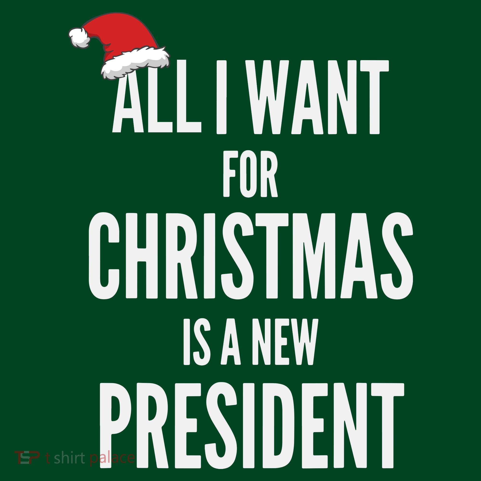 All I Want For Christmas Is A New President Santa Hat Apron
