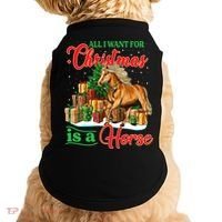 All I Want For Christmas Is A Horse Gift Doggie Tank thumb 0