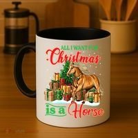 All I Want For Christmas Is A Horse Gift Coffee Mug thumb 4