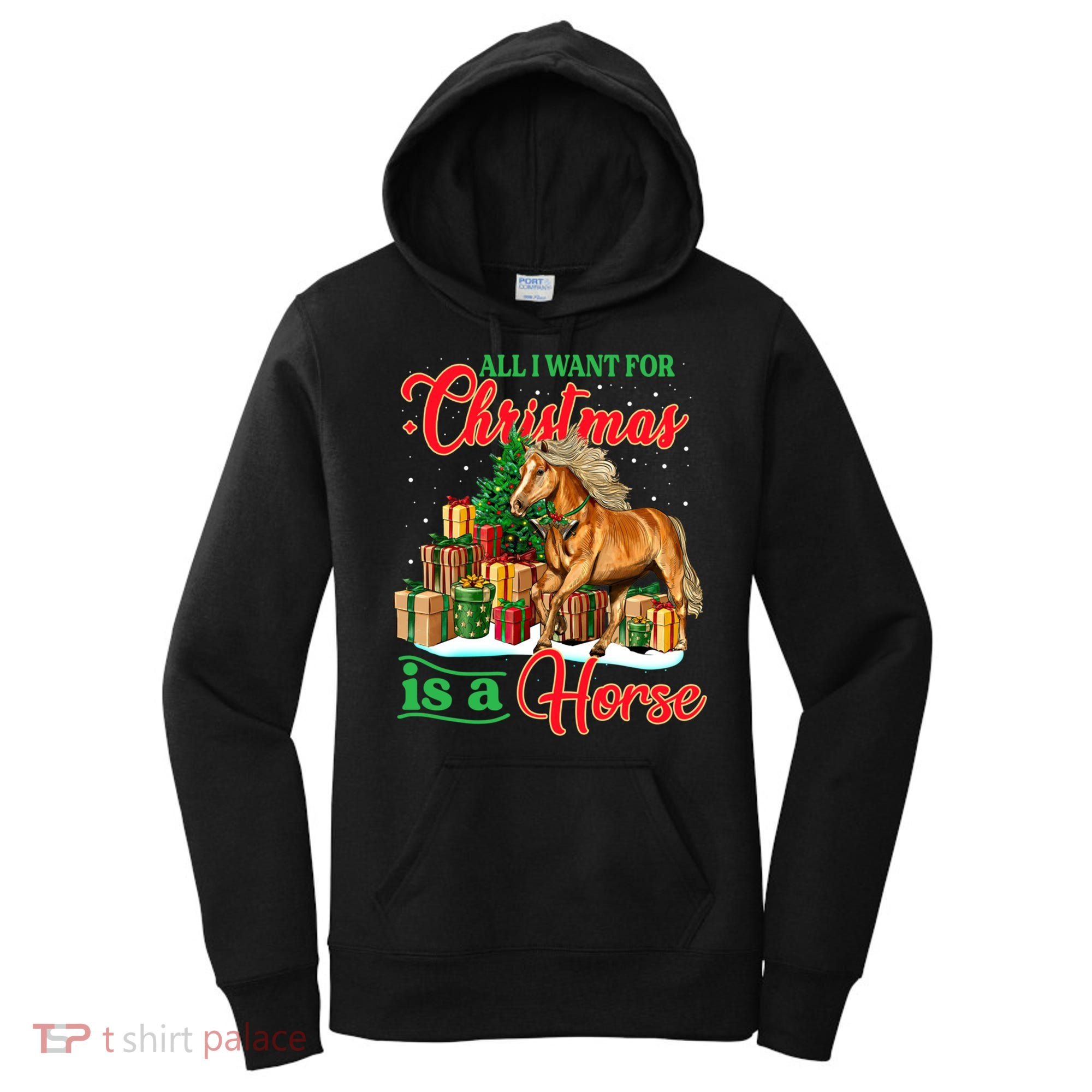 All I Want For Christmas Is A Horse Gift Women's Hoodie