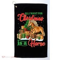All I Want For Christmas Is A Horse Gift Golf Towel thumb 0