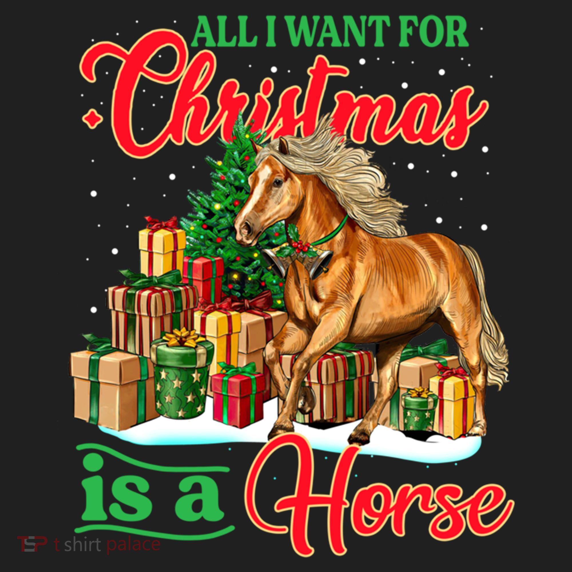 All I Want For Christmas Is A Horse Gift Golf Towel