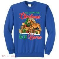 All I Want For Christmas Is A Horse Gift Sweatshirt thumb 0