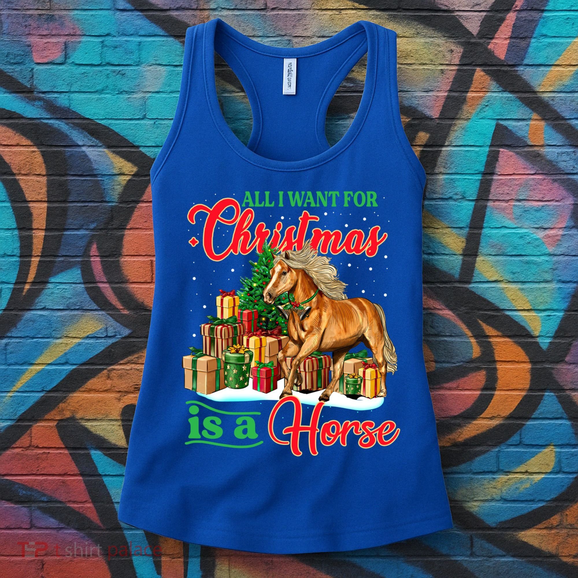 All I Want For Christmas Is A Horse Gift Women's Tank Top