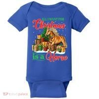 All I Want For Christmas Is A Horse Gift Baby Bodysuit thumb 0