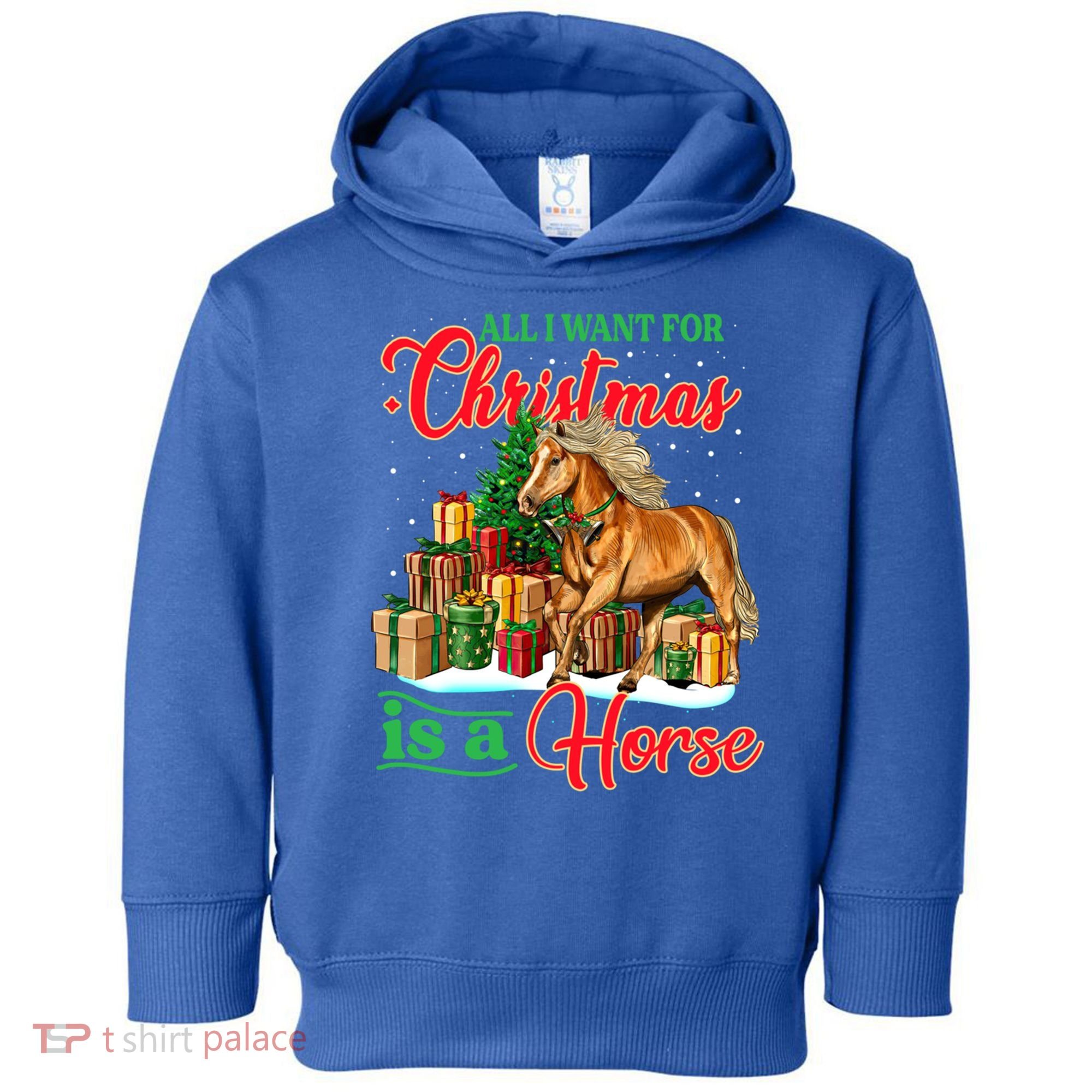 All I Want For Christmas Is A Horse Gift Toddler Hoodie