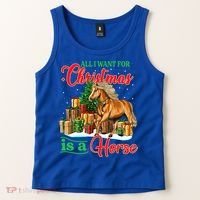 All I Want For Christmas Is A Horse Gift Tank Top thumb 2