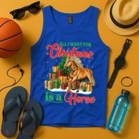 All I Want For Christmas Is A Horse Gift Tank Top thumb 4