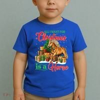 All I Want For Christmas Is A Horse Gift Toddler T-Shirt thumb 2