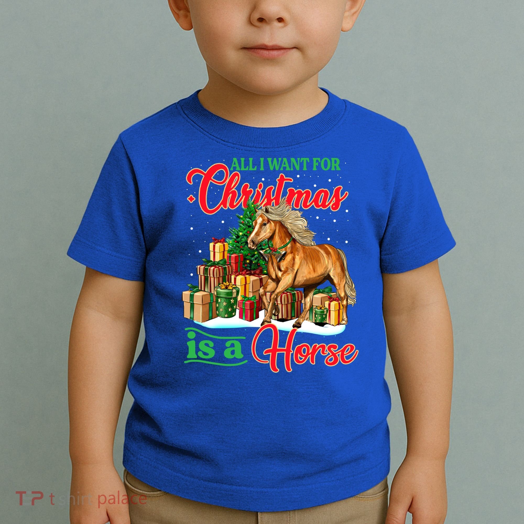 All I Want For Christmas Is A Horse Gift Toddler T-Shirt