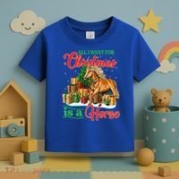 All I Want For Christmas Is A Horse Gift Toddler T-Shirt thumb 3