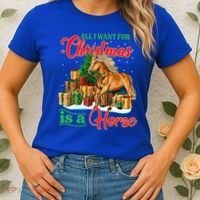 All I Want For Christmas Is A Horse Gift Women's T-Shirt thumb 2