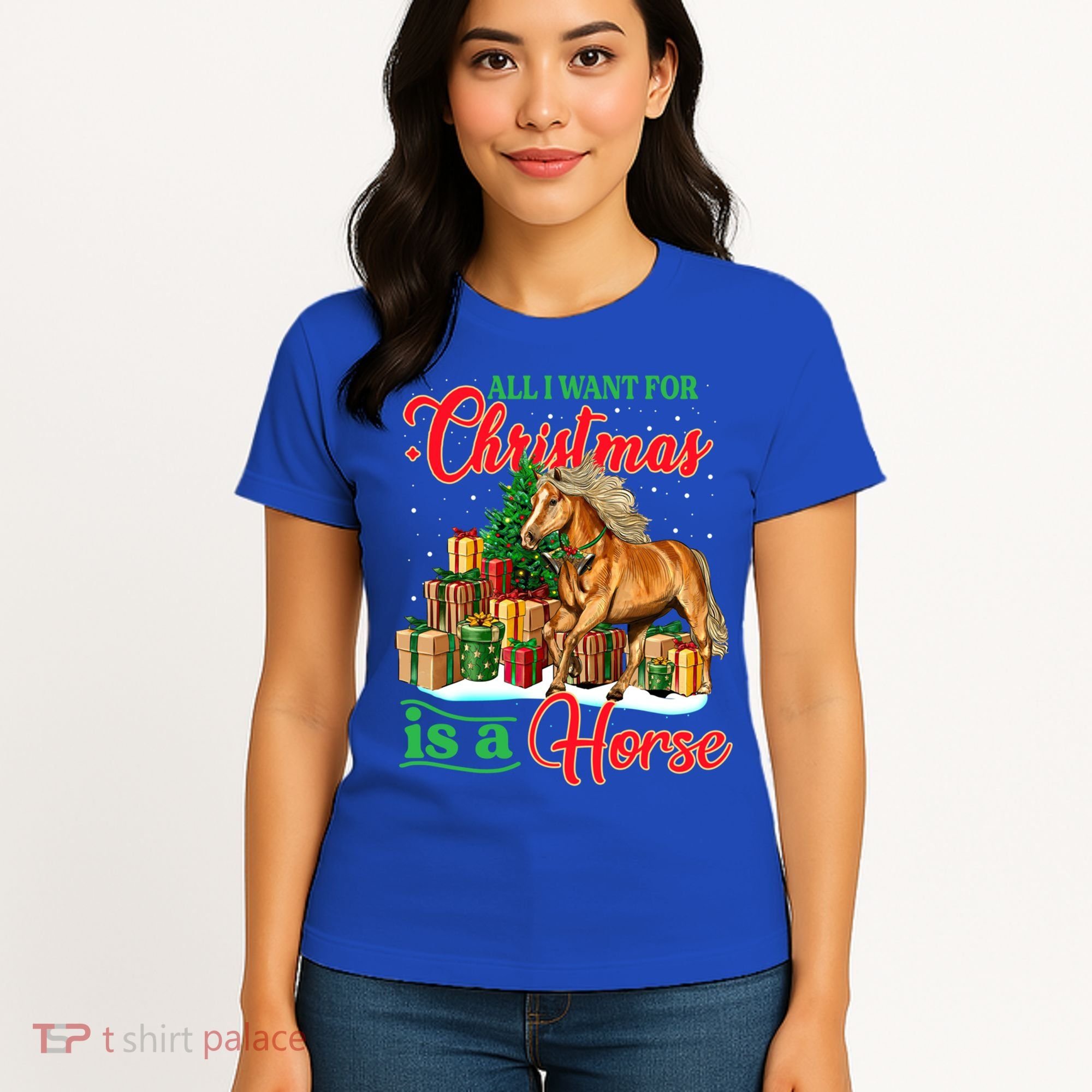 All I Want For Christmas Is A Horse Gift Women's T-Shirt