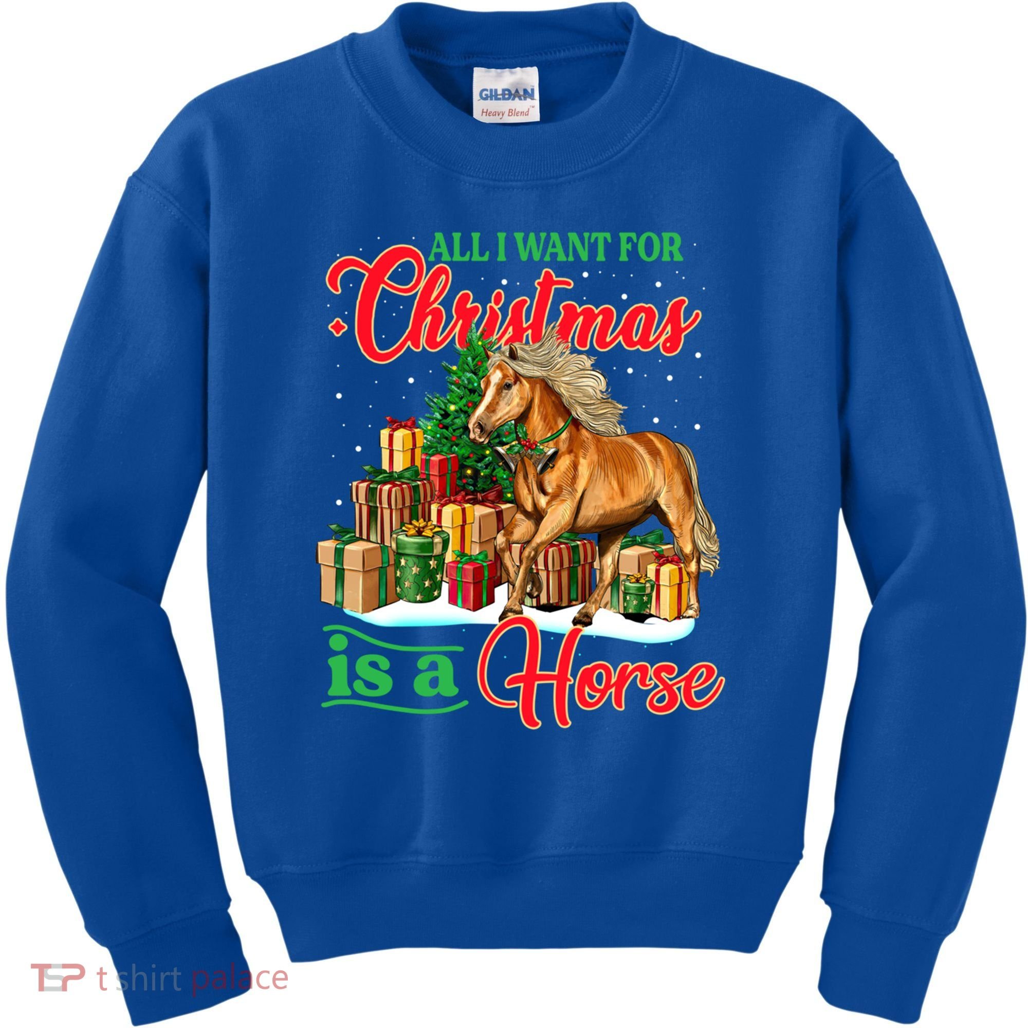 All I Want For Christmas Is A Horse Gift Kids Sweatshirt