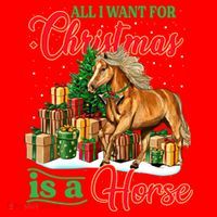 All I Want For Christmas Is A Horse Gift Santa Hat thumb 1