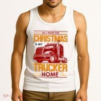 All I Want For Christmas Is My Trucker Home Tank Top thumb 3