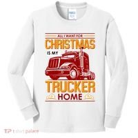 All I Want For Christmas Is My Trucker Home Kids Long Sleeve Shirt thumb 0
