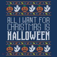 All I Want For Christmas Is Halloween Ugly Sweater Holiday Beanie thumb 2