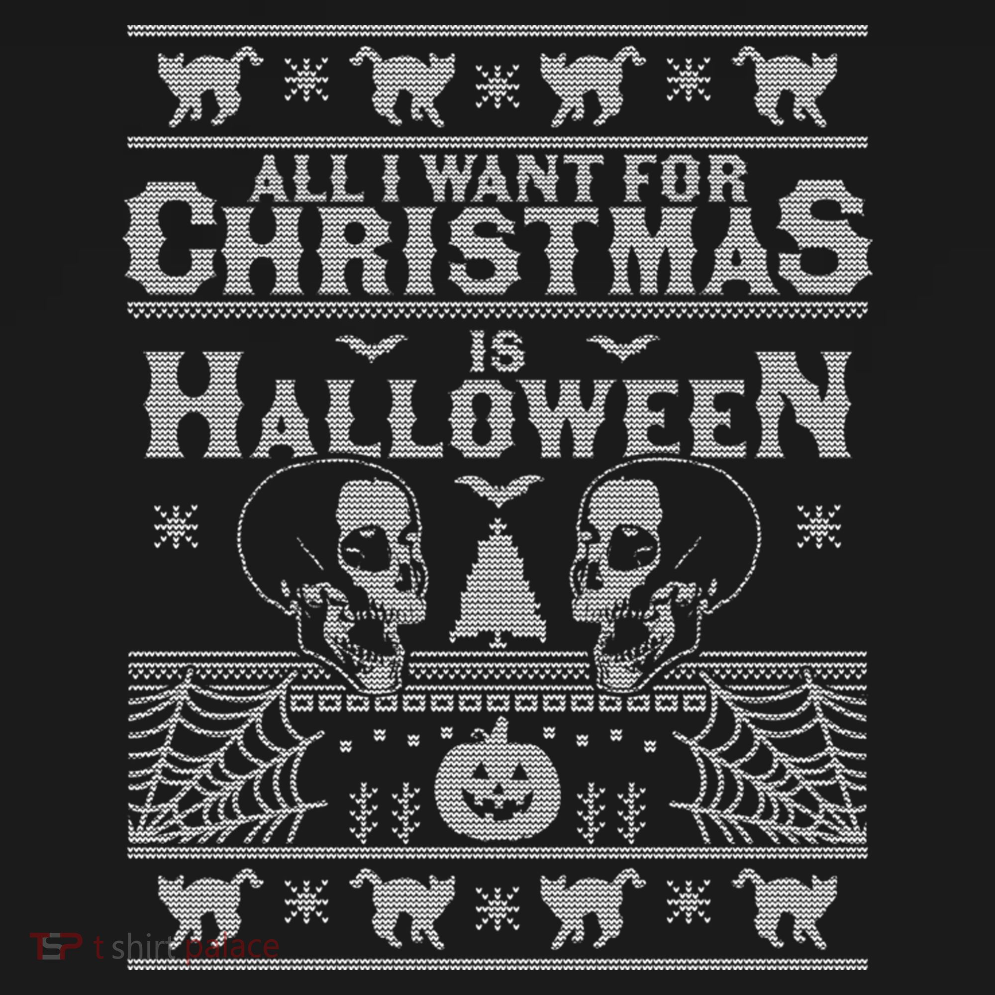 All I Want For Christmas Is Halloween Ugly Christmas Sweater Gift Bucket Hat
