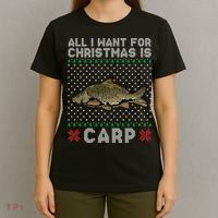 All I Want For Christmas Is Carp Fishing Christmas T-Shirt thumb 4